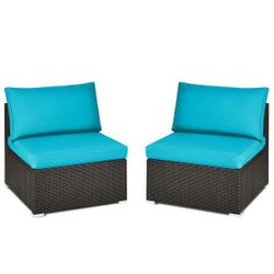 2-Piece Wicker Patio Rattan