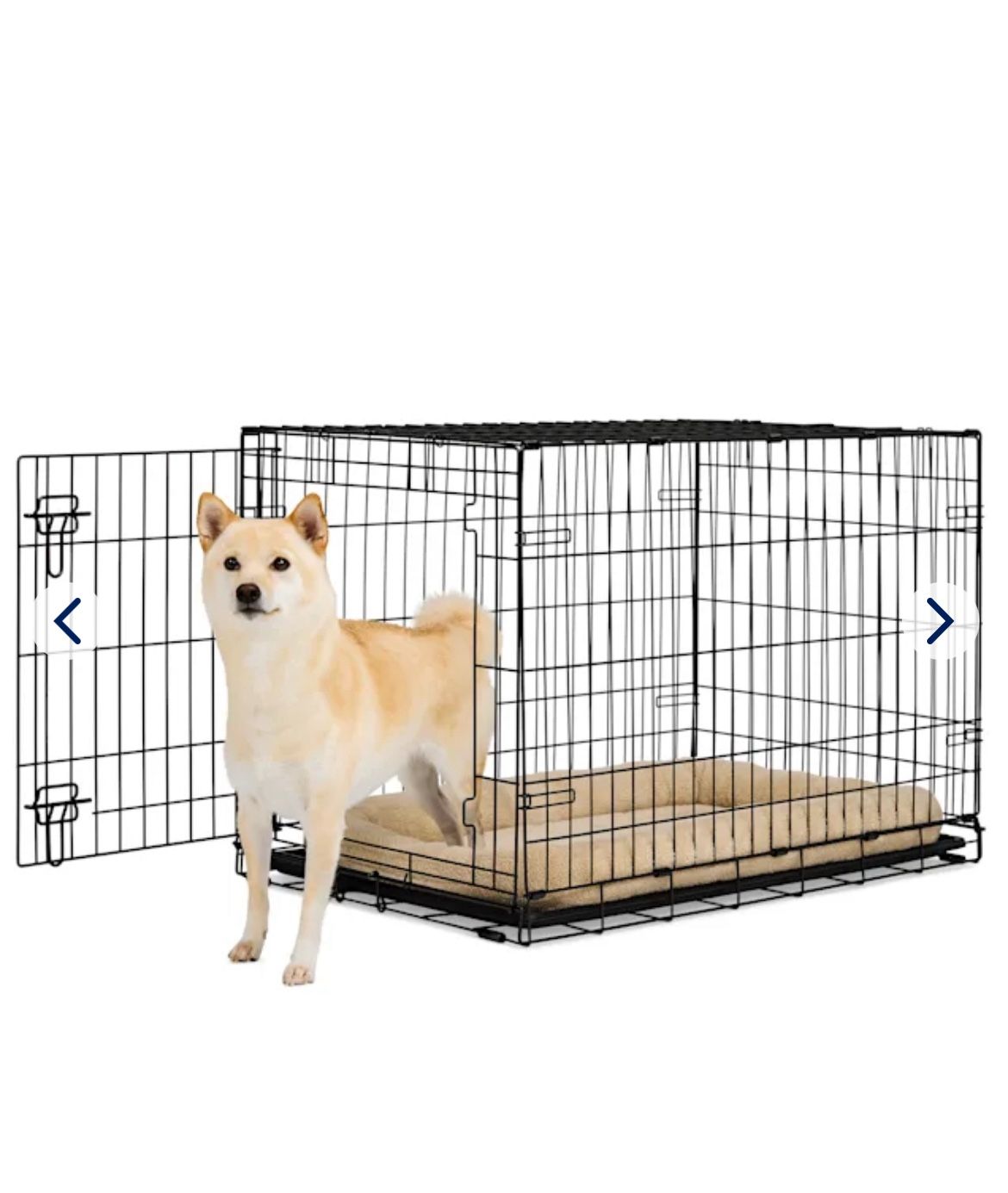 Large Dog Crate + Cushion