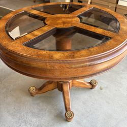 Vintage Round Solid Wood Coffee Table