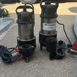 Ion Technologies Sewage Pumps - BA75i & SHV40i-11 (Garage Kept, No Float Switch)