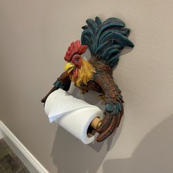 Chicken toilet paper holder
