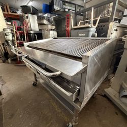 Used Bakers Pride Charbroiler Grill L-48 With Base