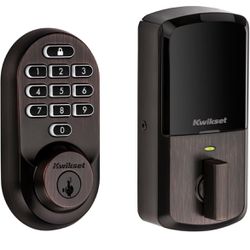 Kwikset Halo Keypad Wi-Fi Smart Door Lock, Keyless Entry Electronic Touchscreen Deadbolt Door Lock, No Hub Required App Remote Control, With SmartKey 