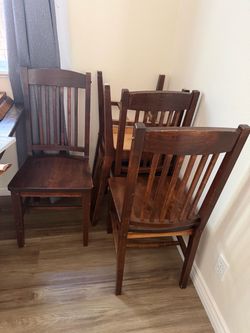 Wooden dining table chairs