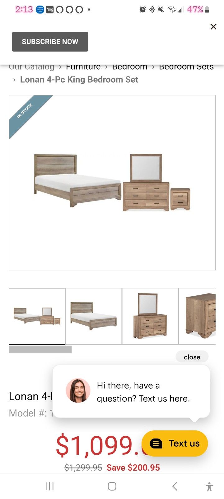 Queen Size Bedroom Set From Lacks