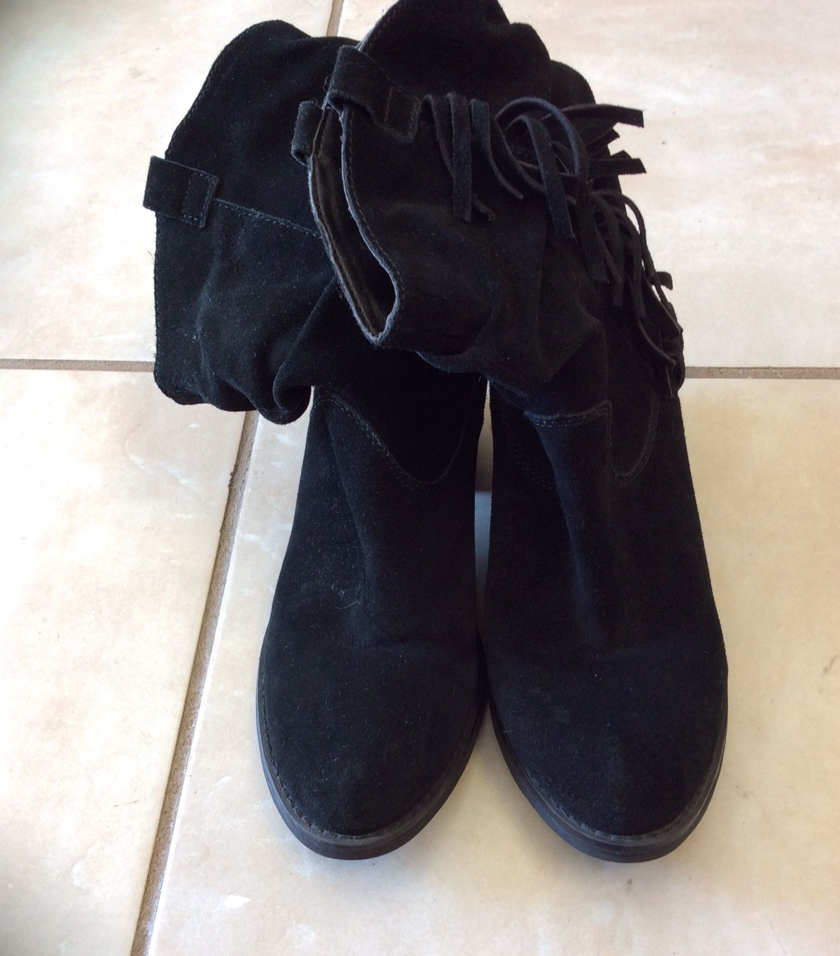 Limelight Shania Black Fringe Boots size 8