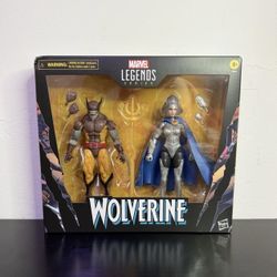 Marvel Legends Series Wolverine and Lilandra Neramani, 50th Anniversary Comics Collectible 6-Inch Action Figure 2-Pack