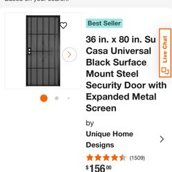Mount Steel Security Door with Expanded Metal Screen