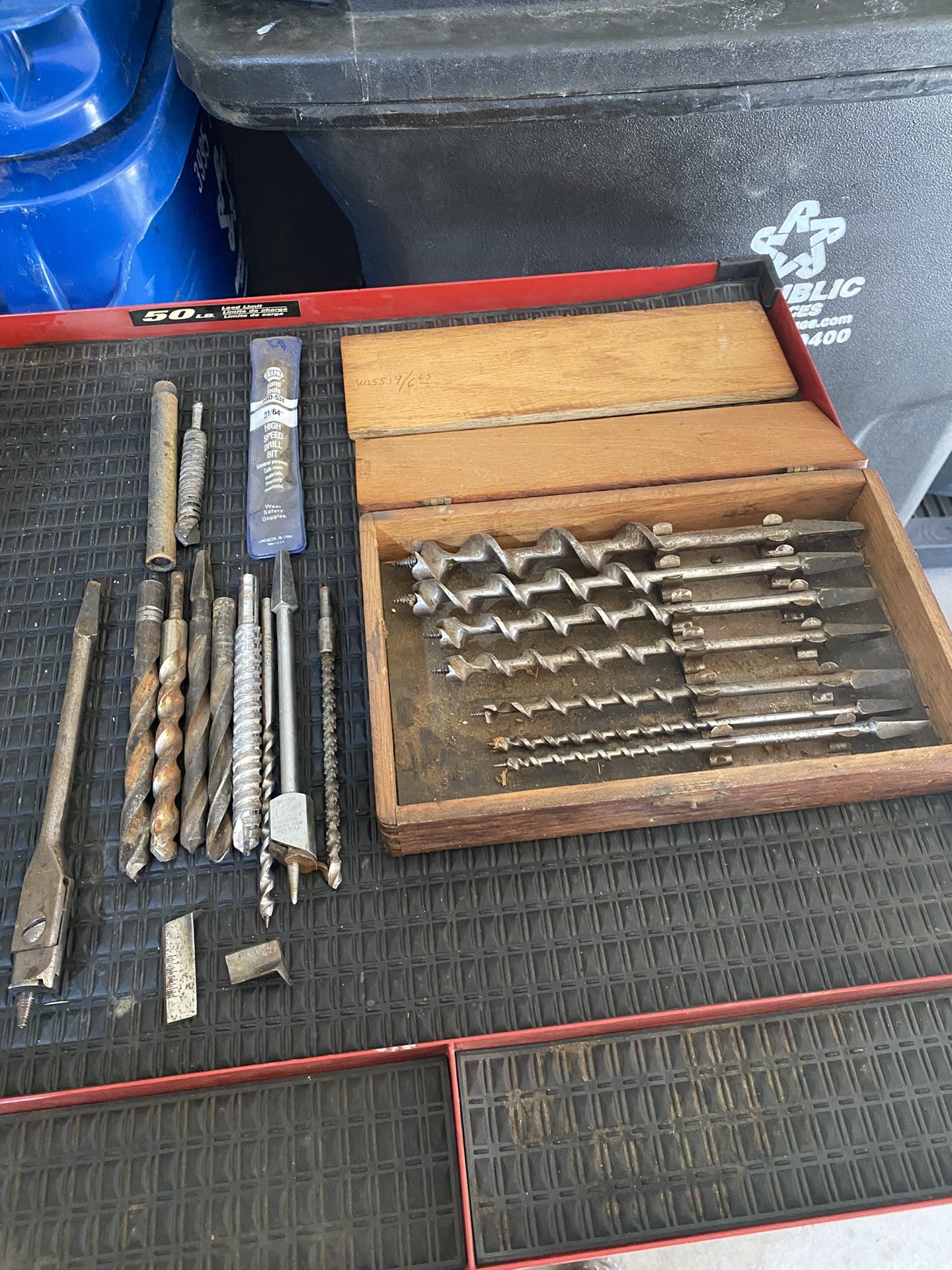 Vintage drill bit set And Drill Bits