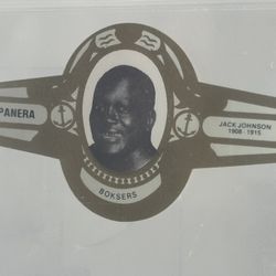 JACK JOHNSON 1979 Spanera Cigar Bands Boksers Yellow Set-Break #2