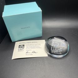 Tiffany & Co The Wall Street Journal Glass Paperweight
