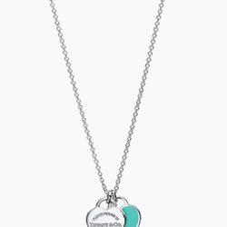 Tiffany & CO Return To Tiffany Double Mini Heart Tag  Pendant 