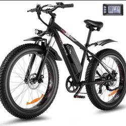 Speedrid 26" x 4" Fat Tire Electric Bike for Adult 3H Fast Charge, 500W Electric Mountain Bike with 48V 10.4Ah Removable Lithium-Ion Battery, Lockable