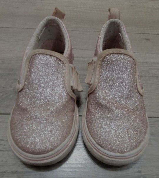 Vans Pink Sparkle Toddler Shoes