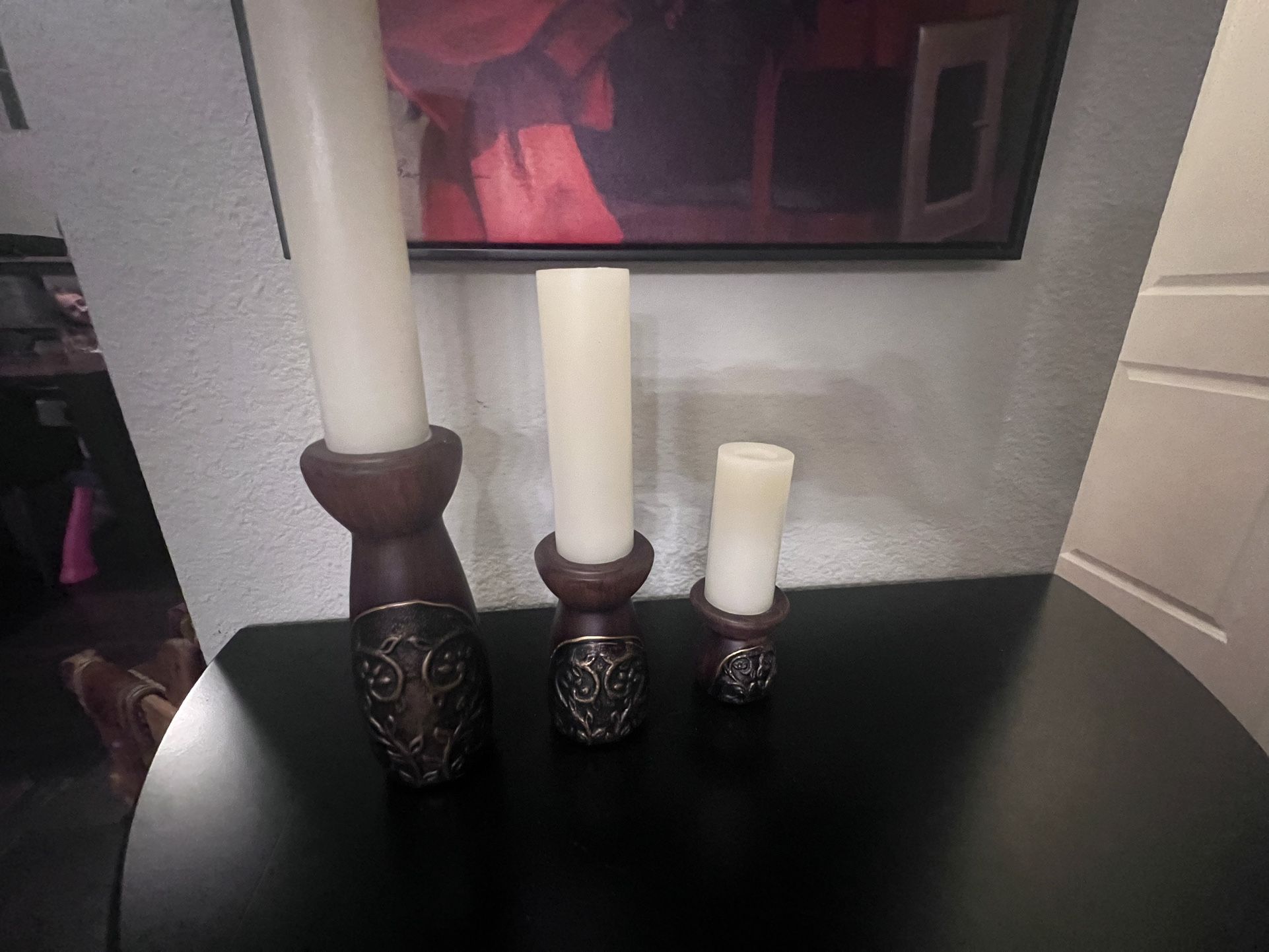 Home decor-3 Piece Candle Set