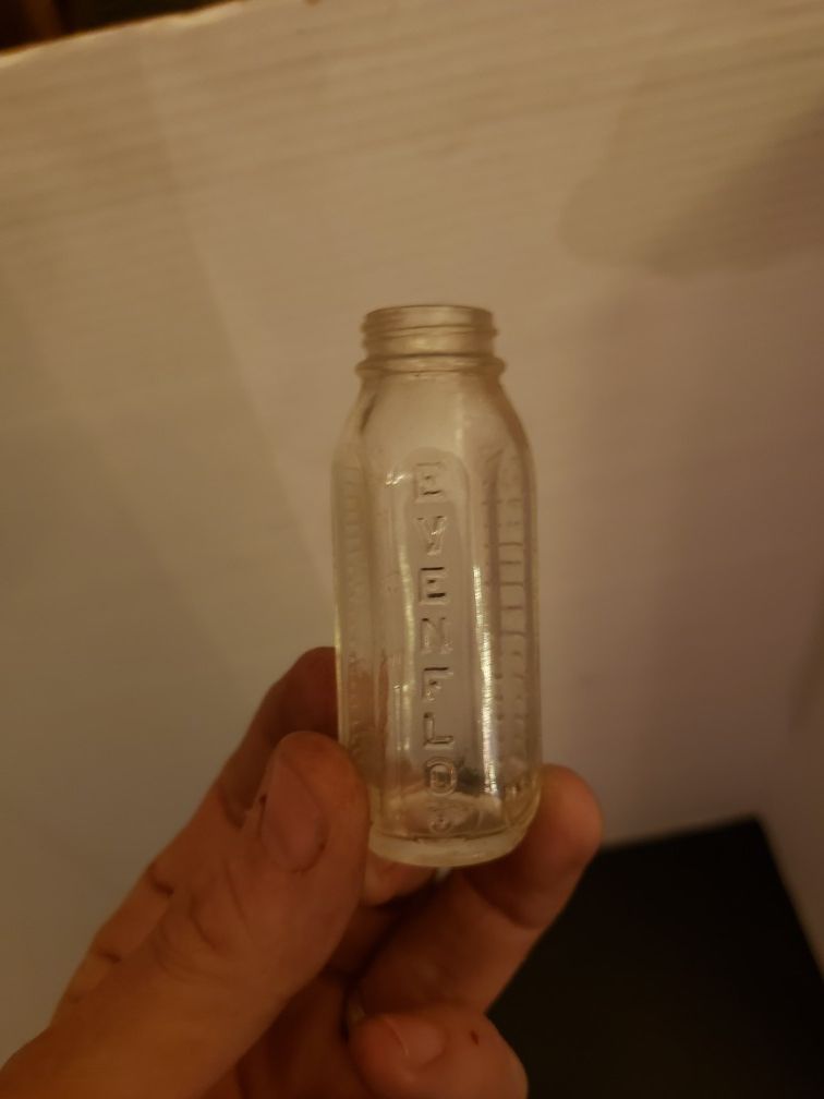 Antique miniature EVENFLO salesman sample baby bottle