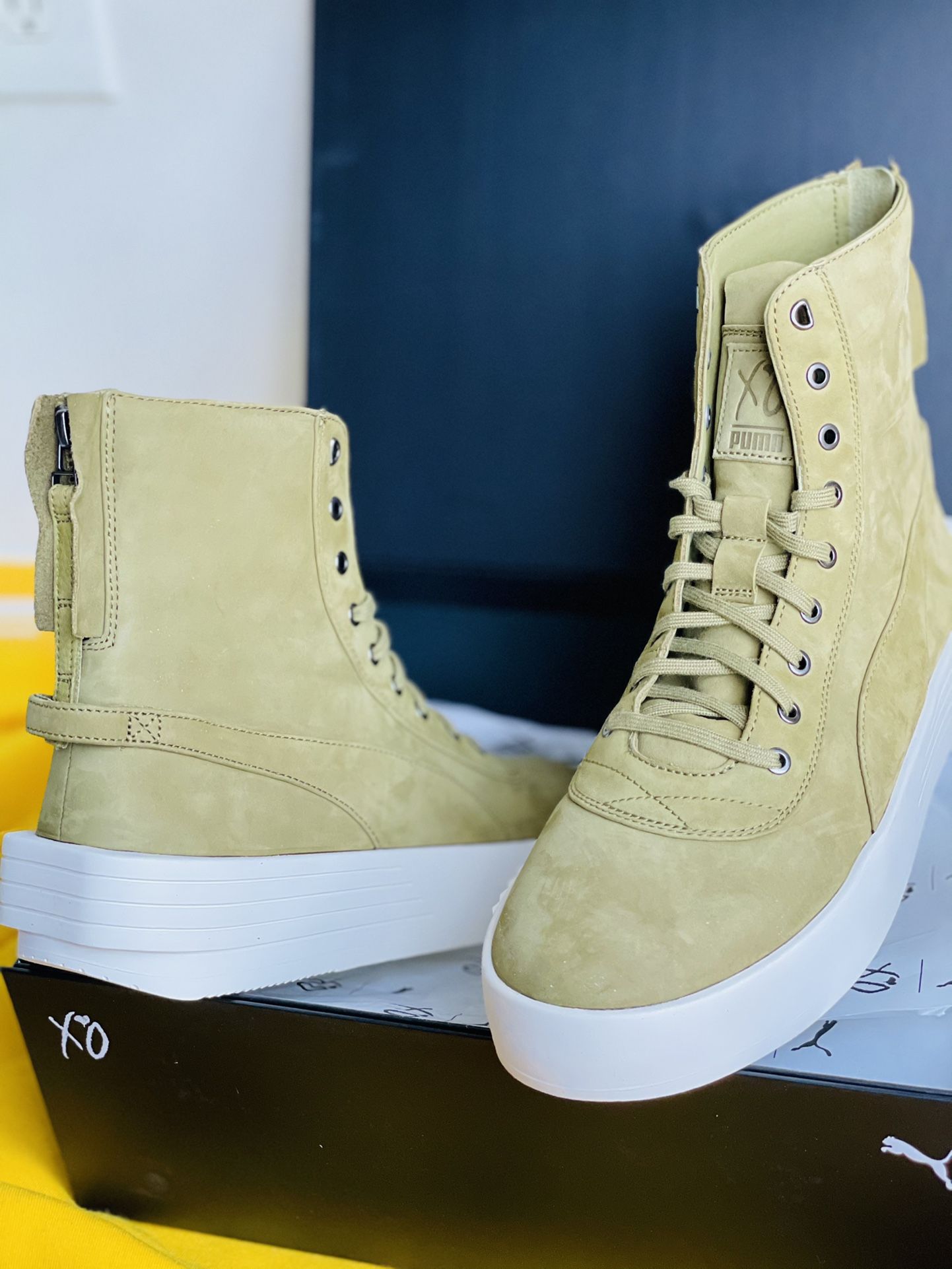 PUMA Select Men's x XO Parallel Sneaker Boots, Green Olive, 10 D(M) US