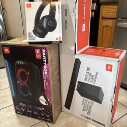 JBL Super Home Audio Bundle – JBL PartyBox Club Live 120 +  JBL Live 675NC Headphones + JBL Cinema SB595 3.1.2 Dolby Atmos System