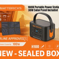 NEW IN BOX Portable Power Bank 100W SOLAR PANELS