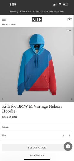 Kith X BMW Vintage Nelson Hoodie Sz S