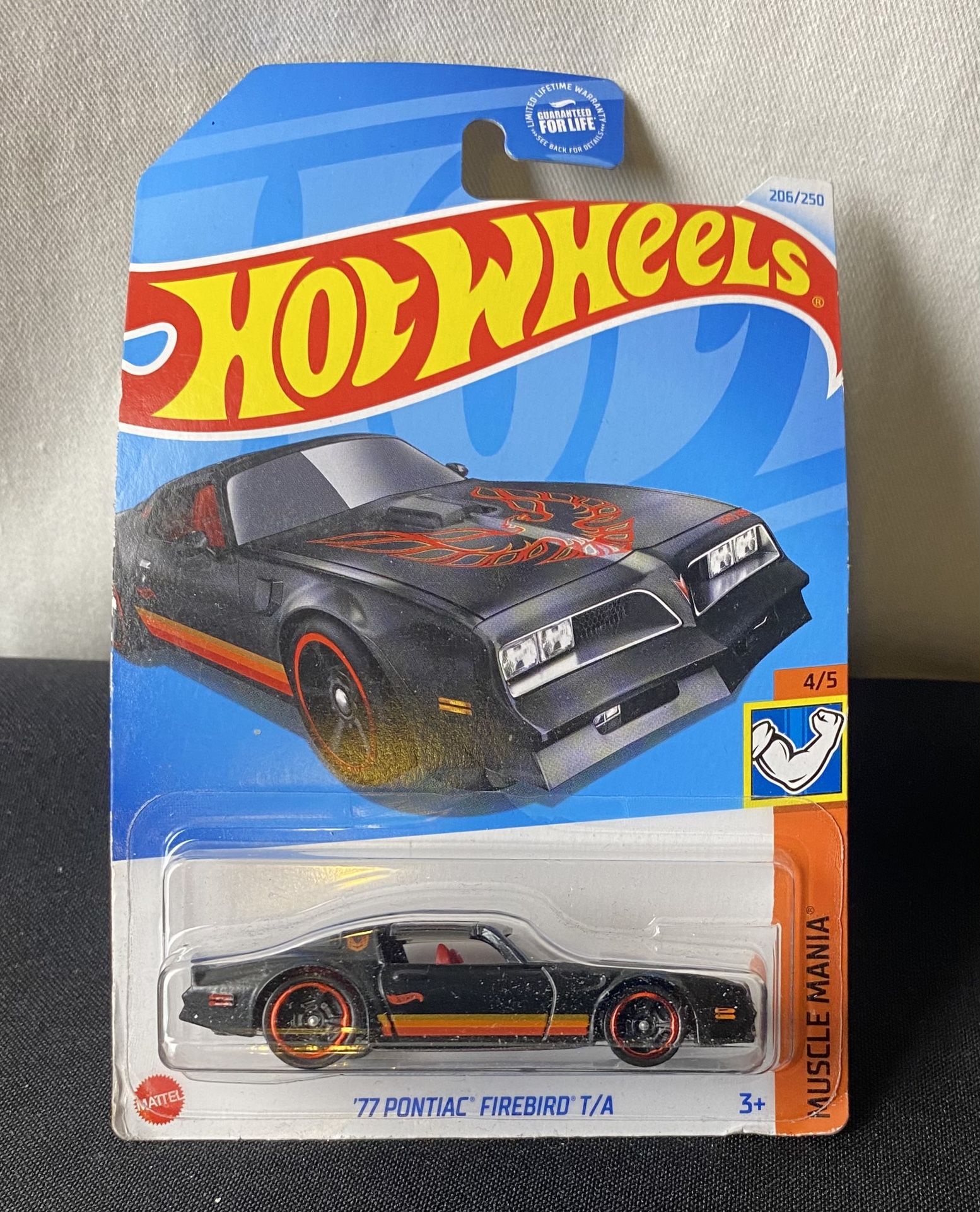 2021 Hot Wheels 206/250 Black ‘77 Pontiac Firebird T/A Muscle Mania 4/5 Brand New (Rare Collectors Item!)