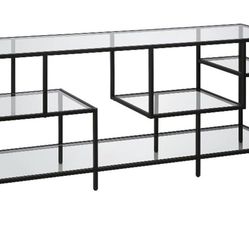 Metal & glass tv stand