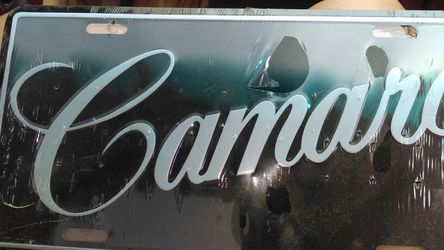 Camaro license plate