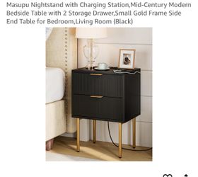 Black and gold night stand