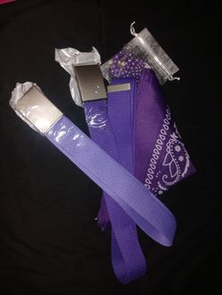 Purple Accessory Bundle with Belts and Bandana