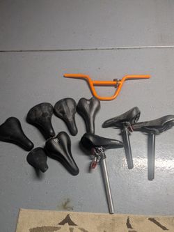 Diamondback, Trek, Dyno BMX Bicycle seats + Ace handlebars