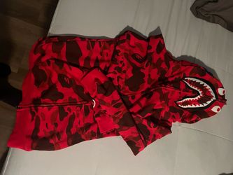 BAPE Shark Full-Zip Hoodie Red Camo