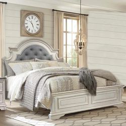 Beige Wood Bedroom Furniture Dresser Mirror Nightstand