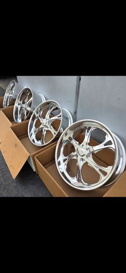 24" US Mag billets 24x10 chrome polished