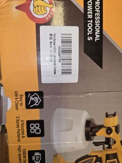 HVLP Electric Paint Sprayer 1000W 1400ml – 4 Nozzles 3 Patterns
