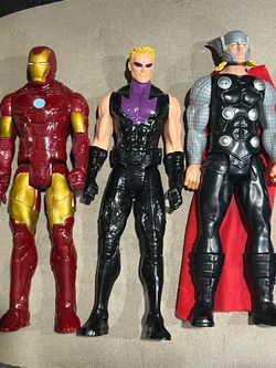 Marvel Avengers titans 12” Figures - Iron Man, Hawkeye, Thor