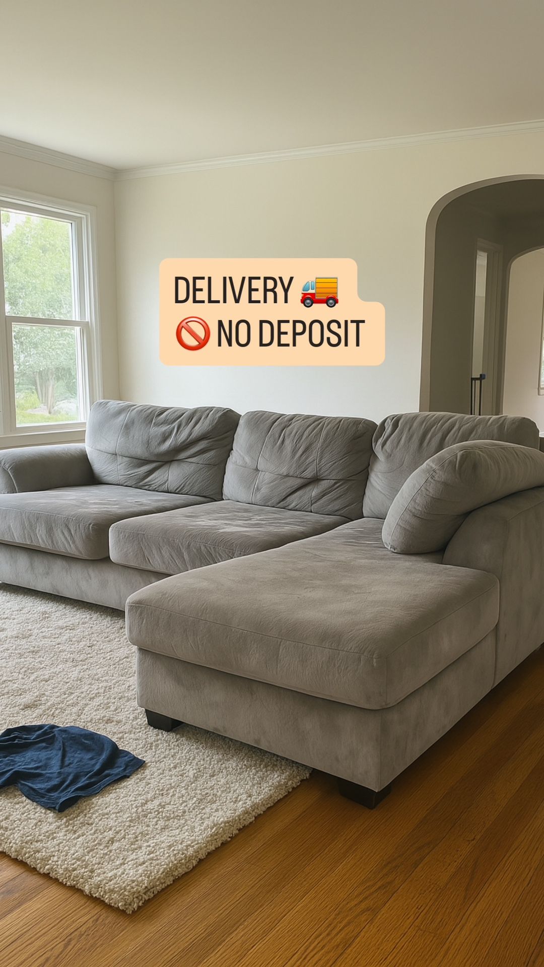 Grey Sectional W Chaise