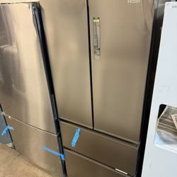 🚨 New Haier - 15.0 Cu.Ft. 4-Door French Door Free-Standing Refrigerator - Stainless Steel QJS15HYRF