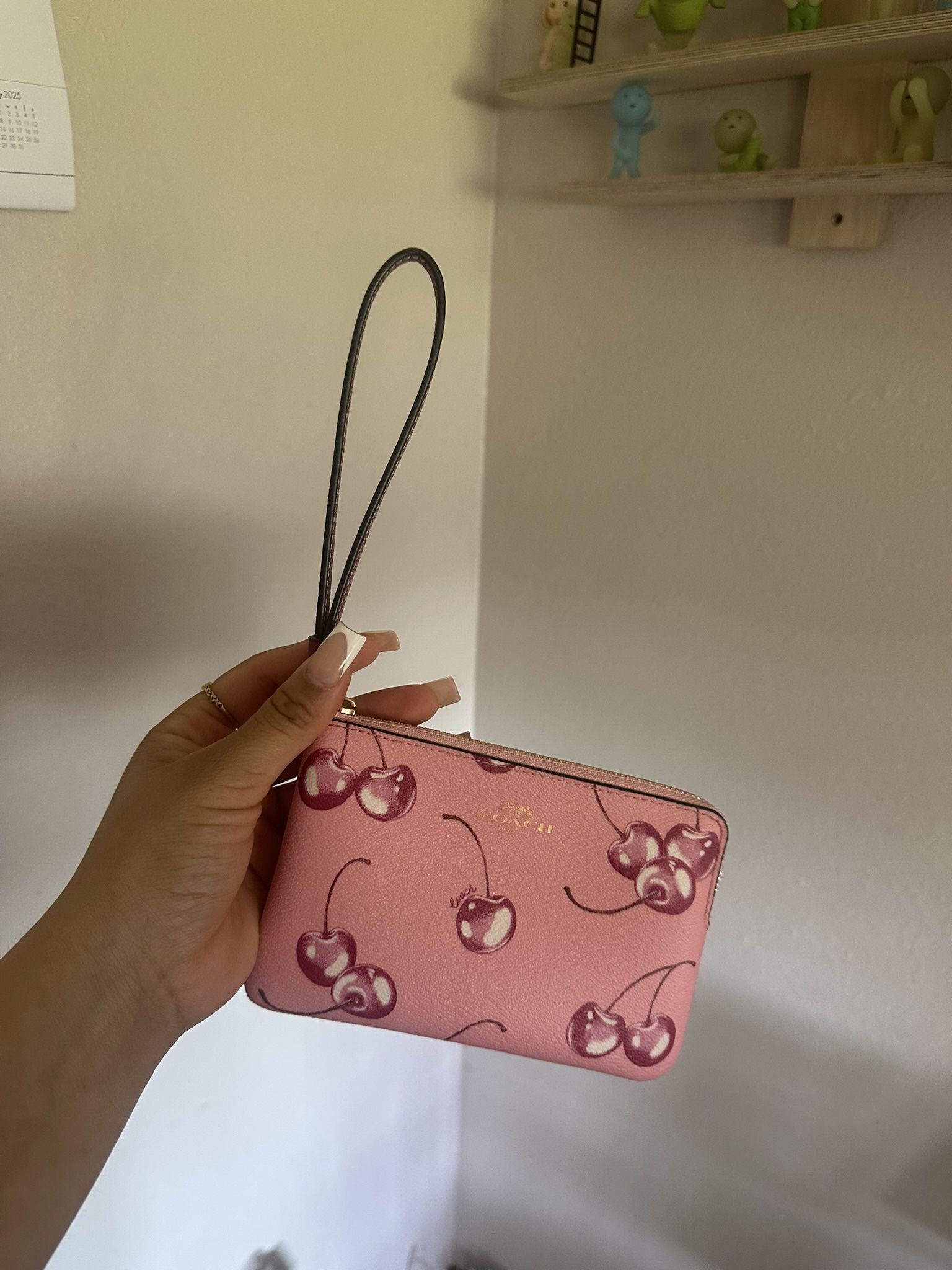 Coach Cherry Wristlet