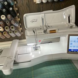 Baby Lock Spirit Embroidery Machine Barely Used, Just Upgraded To Multi Needle Machine,comes With 8 Hoops.