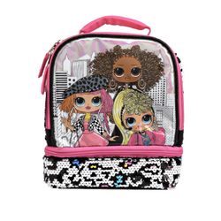 Lol Surprise Dual Compartment Insulated Lunchbox with Magic Sequins, Lunch Bag