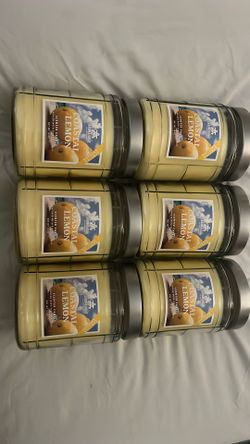 Coastal Lemon Scented Candle x6