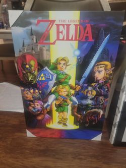 The Legend Of Zelda 3 Feet Art Canvas Brand New