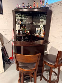 Bar with stools