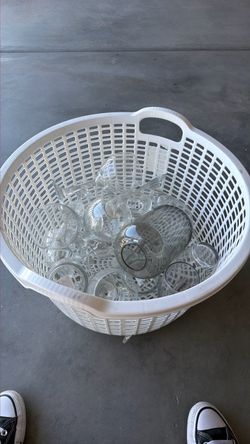 Lot of Clear Glass Drinkware