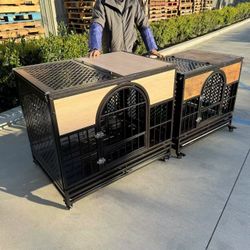 New In Box $110 For 35 Inch And $140 For 42 Inches Heavy Duty Dog Cage Crate Metal Steel Kennel Large Pet House 