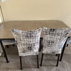 Modern Dining Table Set (Table + 4 Chairs)