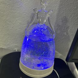 RARE Disney Cinderella Sparkle Water Lighted Globe Motion Kcare 10” 