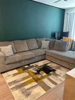 $750 OBO - Ashley Altari Slate 2-Piece Sleeper Sectional with RAF Chaise
