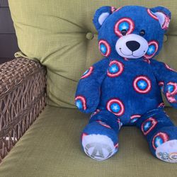 Captain America Build A Bear Teddy Like New 