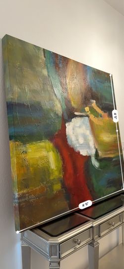 Real canvas painting